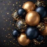 Ballons gold/schwarz